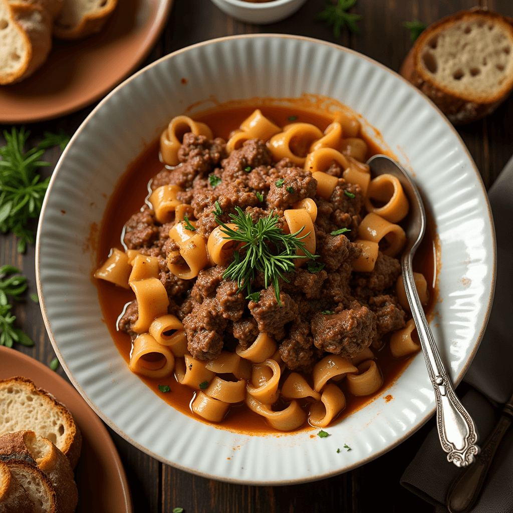 Browning beef chunks for Crock Pot Beef and Noodles recipe