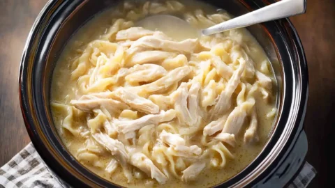 Homemade chicken and noodles crock pot recipe
