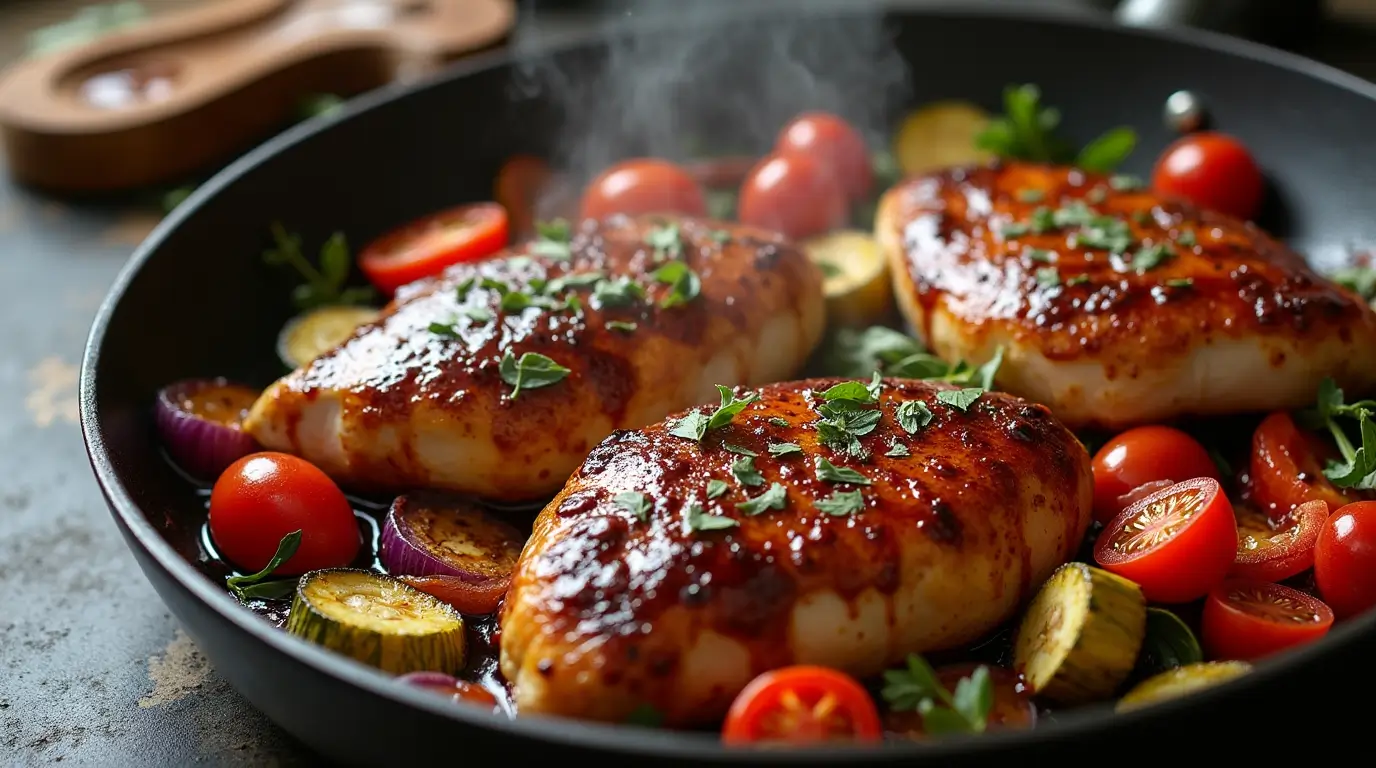 Balsamic Glazed Chicken and Veggies